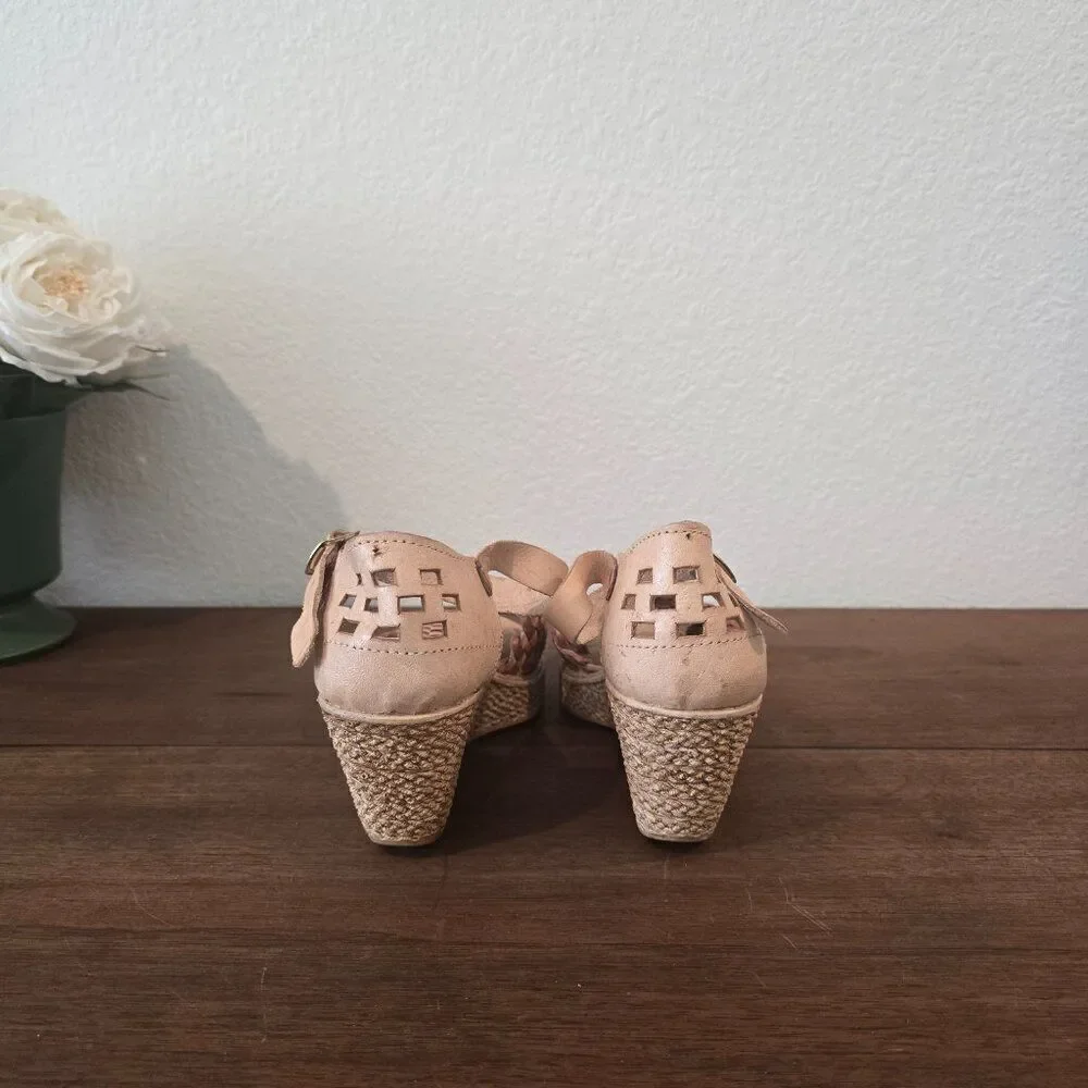 Artesanías Alcaraz Woven Wedge Sandals Sz 9